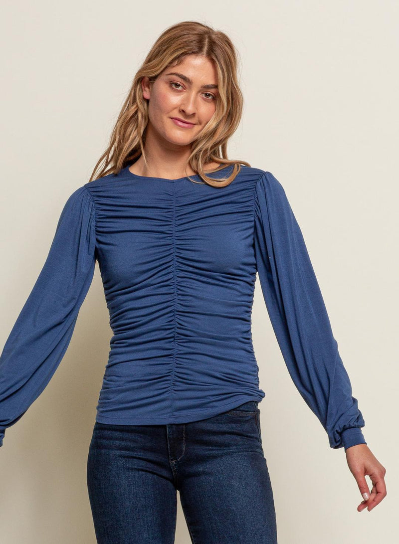 Rushed Full Sleeve Top - Navy