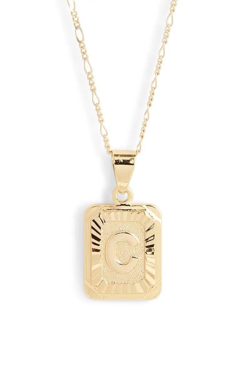 Initial Card Gold Filled Necklace - Multiple Letters