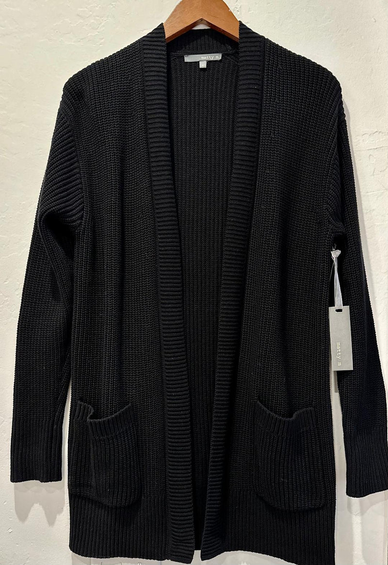 The Easy Cotton Cardigan - Black