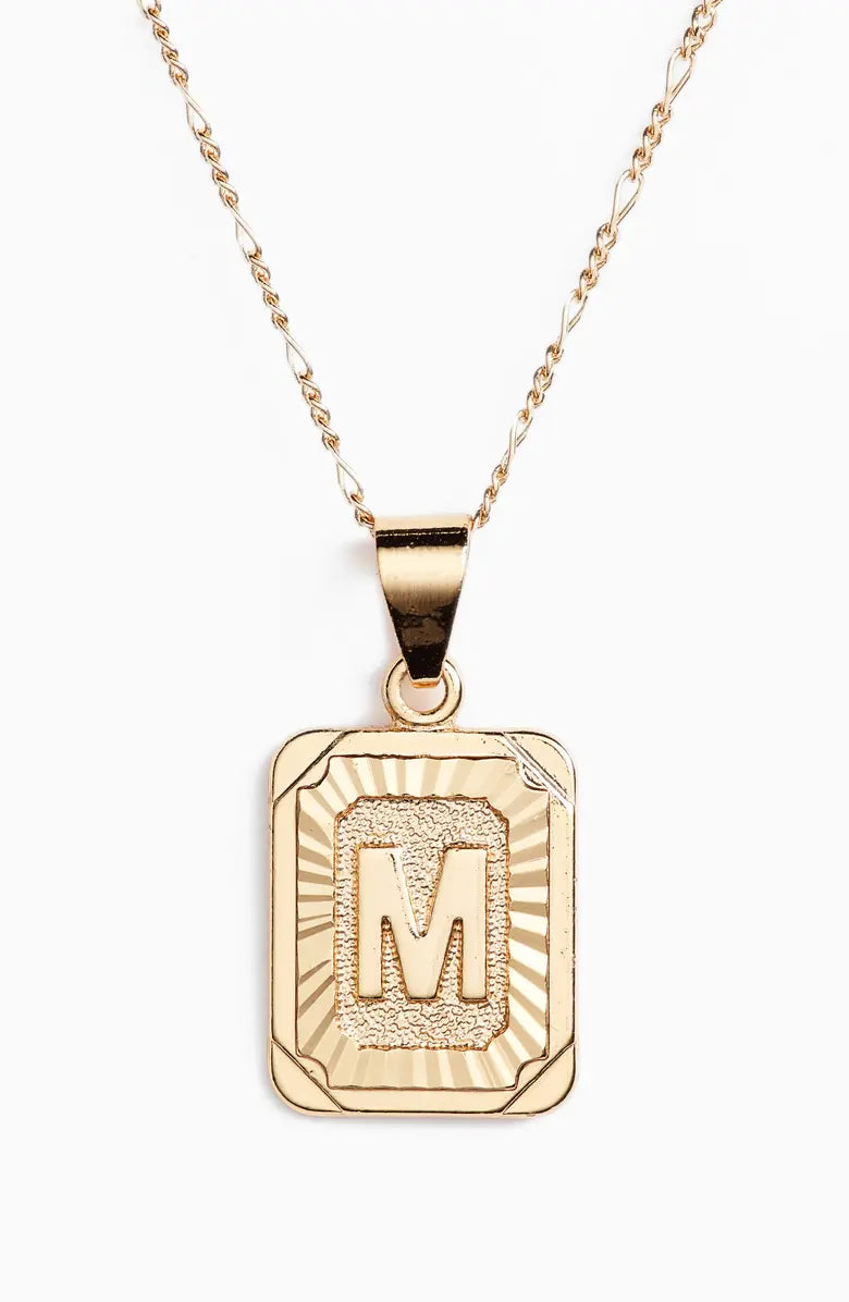 Initial Card Gold Filled Necklace - Multiple Letters