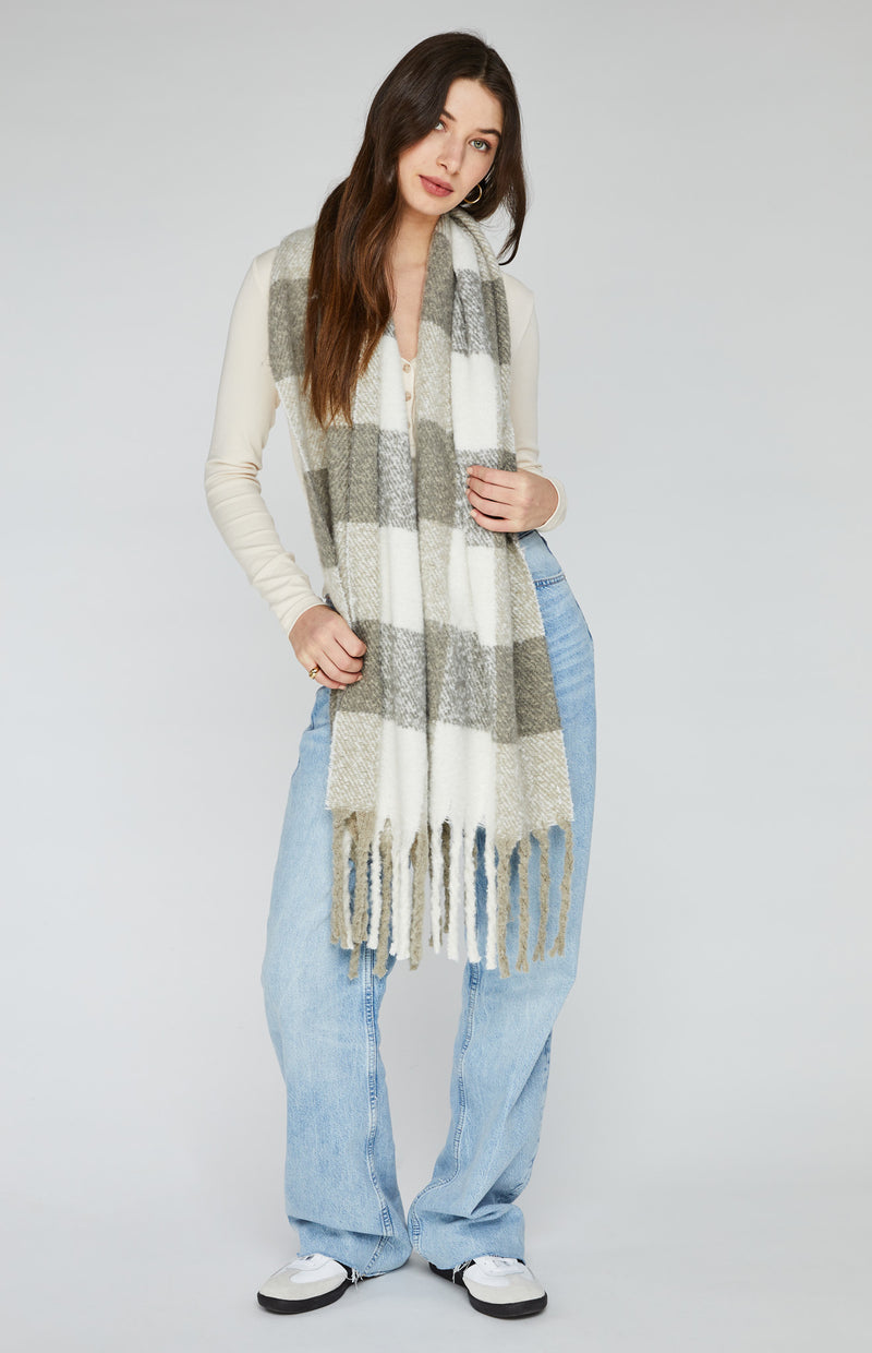 Jessie Scarf - Sage Plaid