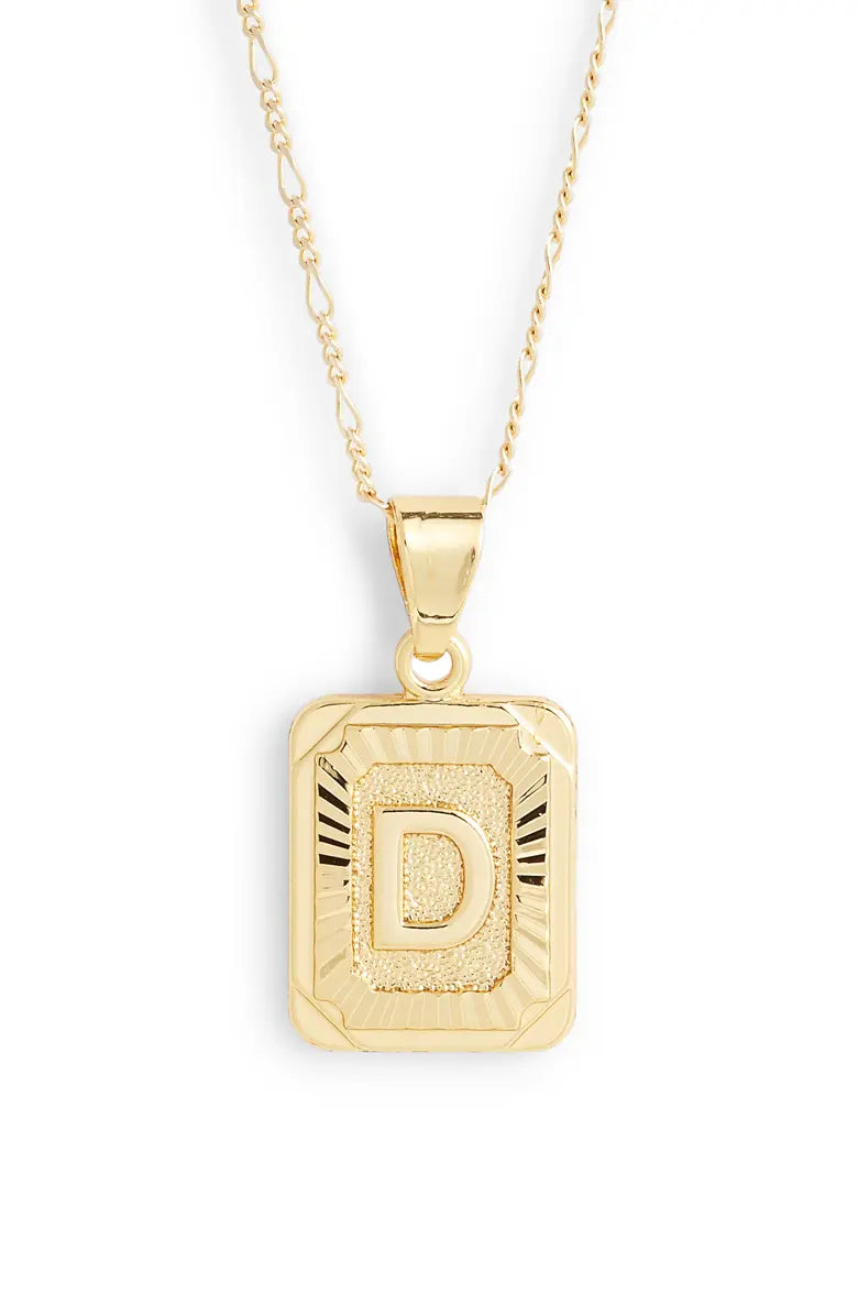 Initial Card Gold Filled Necklace - Multiple Letters