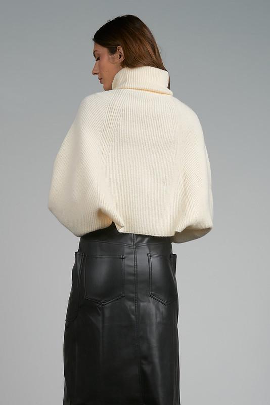 Criss Cross Turtleneck Sweater