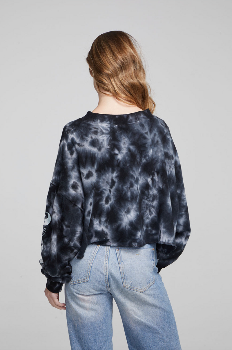 Grateful Dead - Yin Yang Skull Cropped Sweatshirt